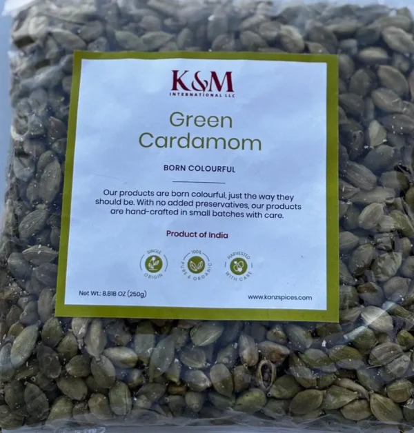K&M Green Cardamom whole 8mm+
