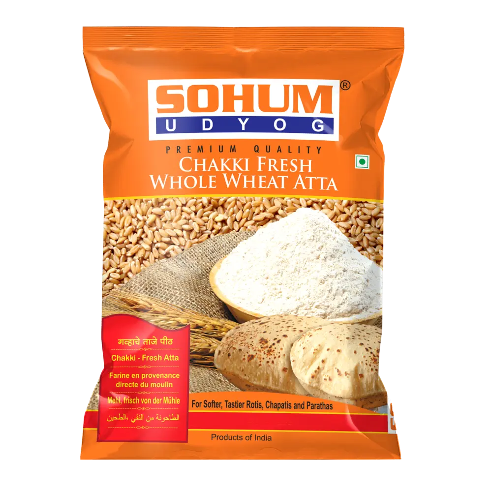 Sohum Chakki Fresh Lokwan Whole Wheat Atta Flour 10 lbs