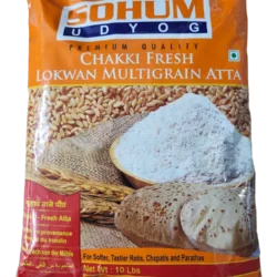 Sohum Chakki Fresh Lokwan Multigrain Atta Flour 10 lbs