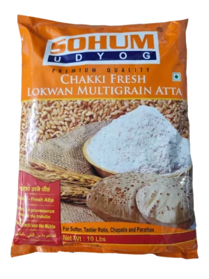 Sohum Chakki Fresh Lokwan Multigrain Atta Flour 10 lbs