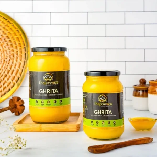 Pure, Organic, Full Moon, Gir Cow A2 Ghrita (Ghee) by Thapovana Vedic Farms