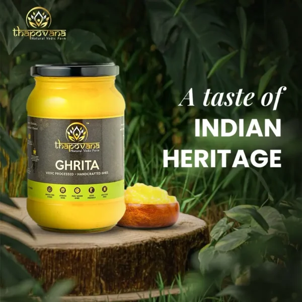Pure, Organic, Full Moon, Gir Cow A2 Ghrita (Ghee) by Thapovana Vedic Farms