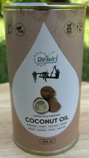Coconut Ultra Cold Pressed Bull-Driven Ghana Oil by Desiri Naturals
