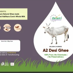 Organic, Bilona, Hallikar Cow A2 Ghee by Desiri Naturals