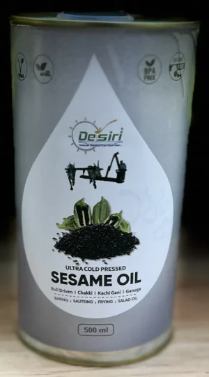 Black Sesame Ultra Cold Pressed Bull-Driven Ghana Oil by Desiri Naturals