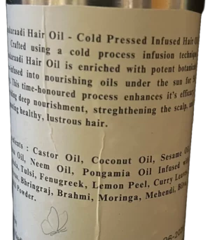 Bhaskaraadi Cold-Pressed Infused Hair Oil by Arogya Butthi