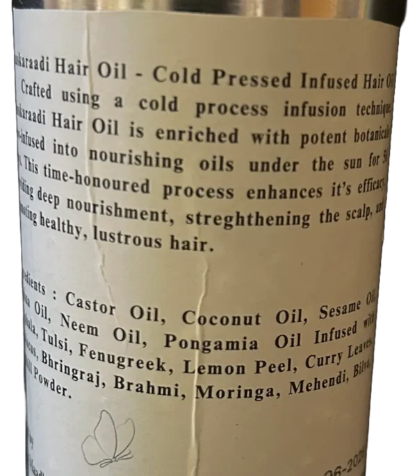 Bhaskaraadi Cold-Pressed Infused Hair Oil by Arogya Butthi
