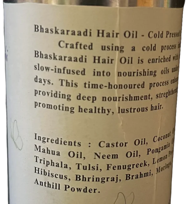 Bhaskaraadi Cold-Pressed Infused Hair Oil by Arogya Butthi