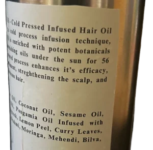 Bhaskaraadi Cold-Pressed Infused Hair Oil by Arogya Butthi