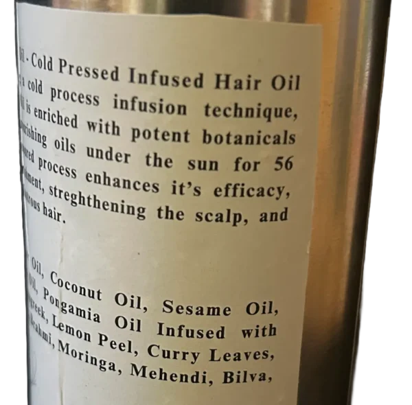 Bhaskaraadi Cold-Pressed Infused Hair Oil by Arogya Butthi