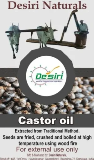 Castor Oil – Heritage Wood-Fire Boiling Extraction, Pure & Natural by Desiri Naturals