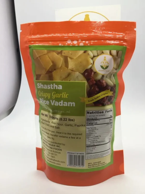 Crispy Garlic Rice Vadam by Shastha Foods