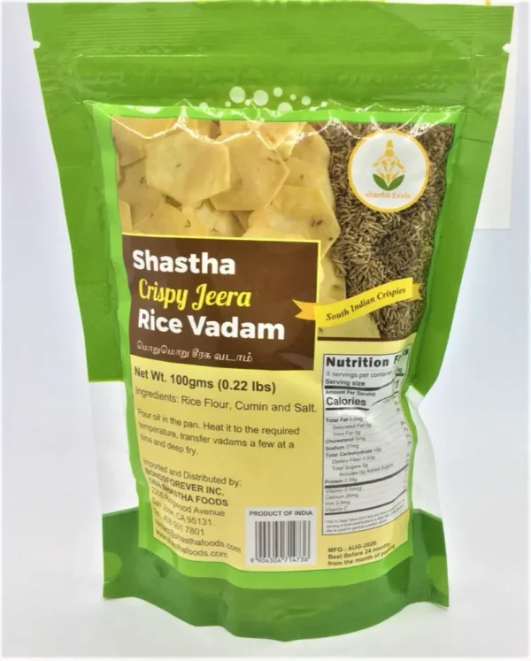 Crispy Jeera Rice Vadam by Shastha Foods