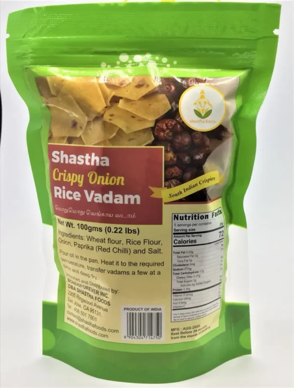 Crispy Onion Rice Vadam by Shastha Foods