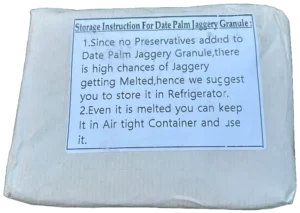 Date Palm Jaggery - Back - Clear Background Date Palm Jaggery by Desiri Naturals
