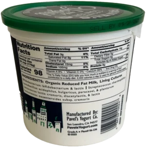 Pavel's A2/A2 Organic Low Fat Mild Yogurt