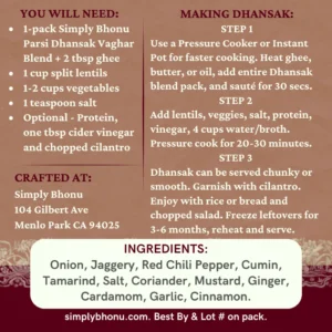 Specialty Spice Blend - Dhansak Stew by Simply Bhonu