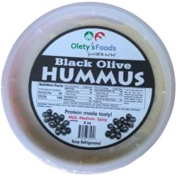 Black Olive Hummus (Mild) by Olety's Foods