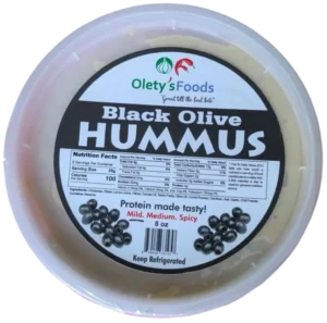 Black Olive Hummus (Mild) by Olety's Foods