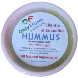 Cilantro & Jalapeños Hummus (Spicy) by Olety's Foods