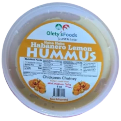 Habanero Lemon Hummus - Chickpeas Chutney (Spicy) by Olety's Foods