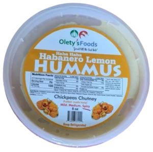 Habanero Lemon Hummus - Chickpeas Chutney (Spicy) by Olety's Foods