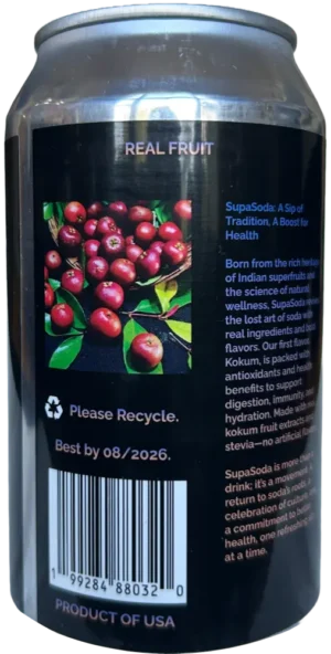 Kokum Soda (Zero Sugar) by SupaSoda