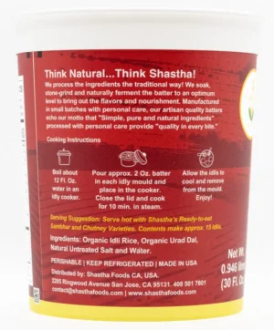 Organic_Idli_Batter_30_fl_oz-Back Organic Idli Batter by Shastha Foods