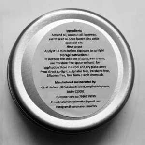 SuncreenBack Natural Sunscreen Cream by Narumana