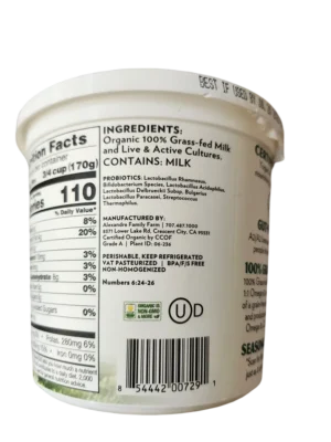 Alexandre A2/A2 Organic 100% Grass-fed Full Fat Yogurt by Alexandre Family Farm