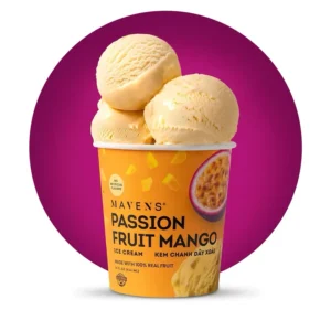 Passion Fruit Mango Ice Cream by Mavens Creamery