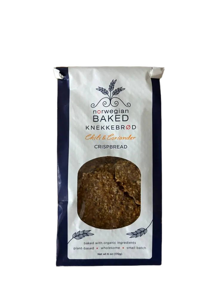 Chili & Coriander Norwegian Crispbread (Organic Ingredients)